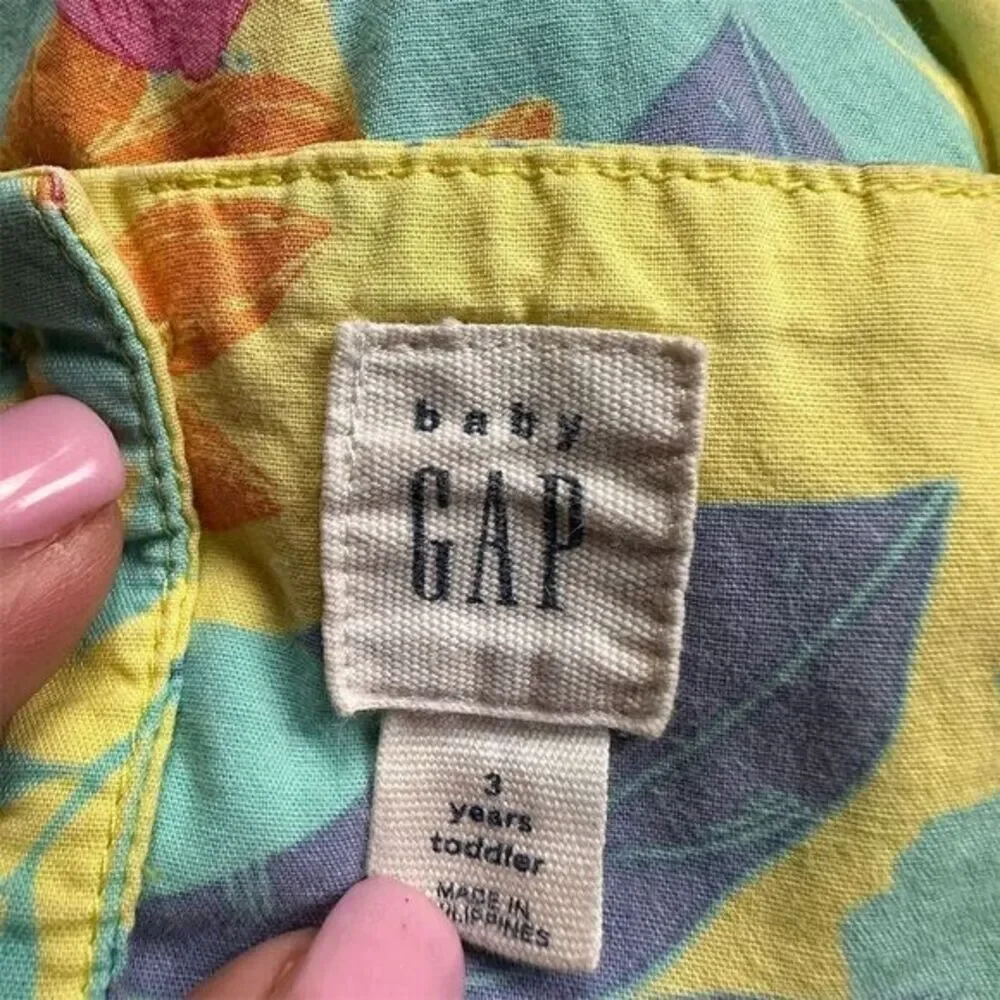 GAP Toddler Girls' Floral A-Line Dress Size 3 Summer Casual Sleeveless